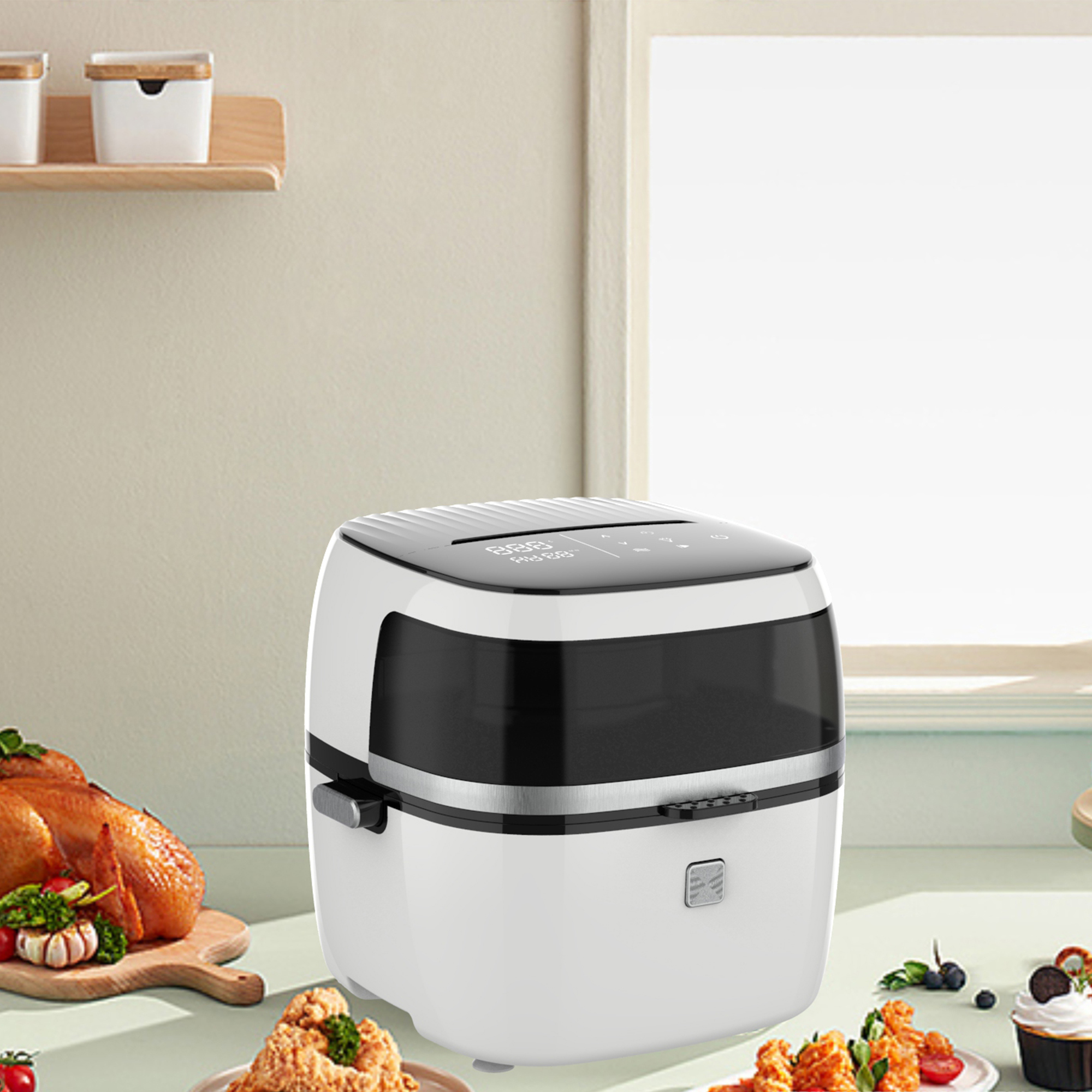 2024 Panneau tactile supérieur Température réglable Machine de cuisson de friteaux électriques YYZG-650A